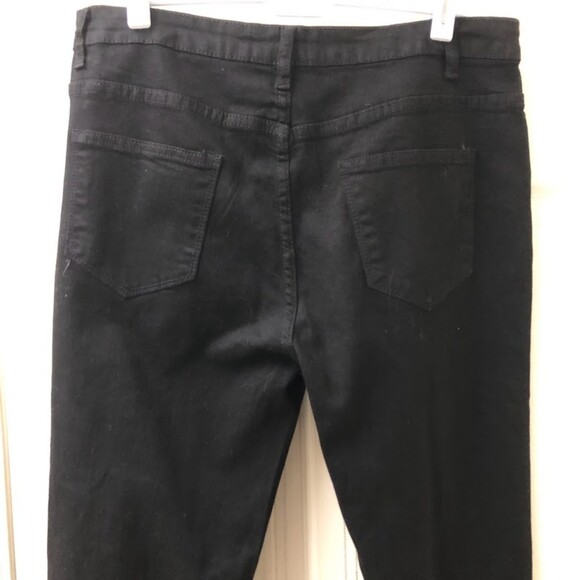 The Moon by Moon Collection Women's Black Denim Distressed Chain Jeans Large NWT - Picture 10 of 16